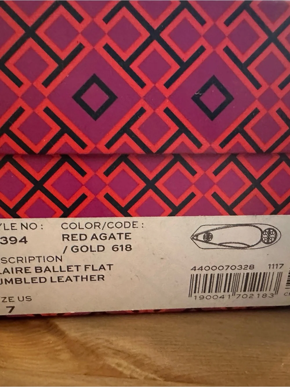 Tory Burch Claire Ballet Flats – Black Tumbled Leather – Size 7 – New in Box